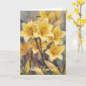 Fleurs Lys Jaunes Foi Carte Pâques (Fleur jaune)