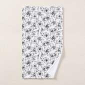 Fleurs Lys Noires (Serviette à main)