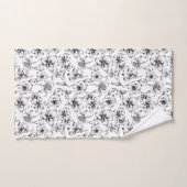Fleurs Lys Noires (Serviette à main)