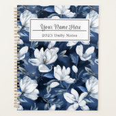 Fleurs Magnolia Blanches, Arrière - plan Bleu (Devant)