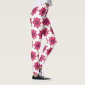 Fleurs Mandala Roses Leggings Personnalisés (Droite)