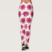 Fleurs Mandala Roses Leggings Personnalisés (Dos)