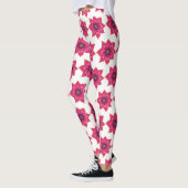 Fleurs Mandala Roses Leggings Personnalisés (Gauche)