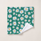 Fleurs marguerites blanches de classe design botan (Gant de toilette)