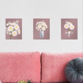 Fleurs marguerites blanches Monogramme Rosy Ensemb (Salon)