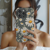 Fleurs marguerites iPhone 14, 15 Coque robuste, Bo