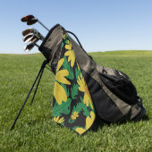 Fleurs marguerites jaunes avec serviette de golf f (Vert)
