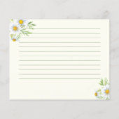 Fleurs marguerites sauvages printemps carte de rec (Dos)