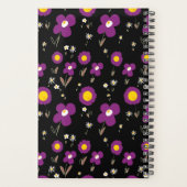 Fleurs marguerites violet jaune Brown noir (Dos)