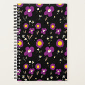 Fleurs marguerites violet jaune Brown noir (Devant)
