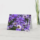 Fleurs marguerites violettes Carte d'art (Devant)