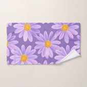 Fleurs marguerites violettes peintes à la main (Serviette à main)