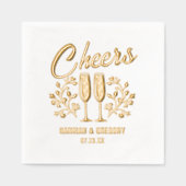 Fleurs mariages de Champagne Cheers Nom personnali (Recto)