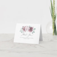 Fleurs Mauves Élégant Merci