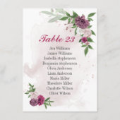 fleurs mauves roses verdure carte de siège (Devant)