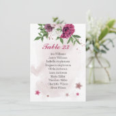 fleurs mauves roses verdure carte de siège (Debout devant)