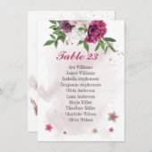 fleurs mauves roses verdure carte de siège (Devant / Derrière)