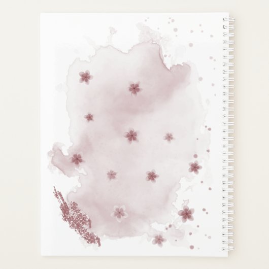 fleurs mauves roses verdure mariage (Dos)