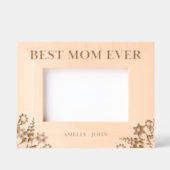 Fleurs Meilleure maman jamais Cadre bois personnal (Recto)