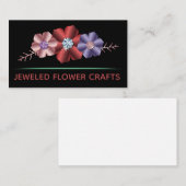 Fleurs métalliques et Carte de visite de logo en s (Devant / Derrière)