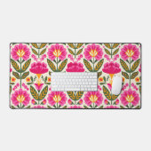 Fleurs mexicaines rétro floral rose fuchsia (Clavier et souris)