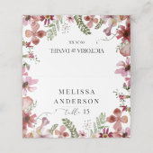 Fleurs mignonnes Cartes de Mariage rustique (Extérieur déplié)