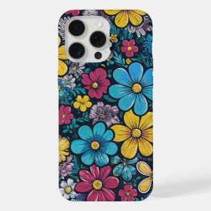 fleurs miniatures cmyk de style cartoon