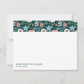 Fleurs minimes Carte moderne design (Devant)