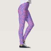 Fleurs minuscules Motif.Bleu 01.b Leggings BG rose (Droite)