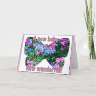 Fleurs mixtes Nouveau bébé Félicitations Carte ros
