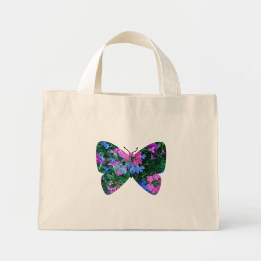 Fleurs mixtes Sac fourre-tout papillon (Devant)