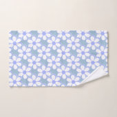 Fleurs modernes bleu clair et blanc (Serviette à main)