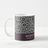Fleurs modernes minimes café Mug (Gauche)
