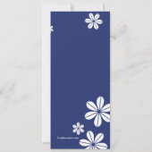 Fleurs Modes Douche nuptiale Invitation Marine Ble (Dos)