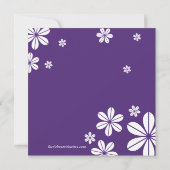 Fleurs Modes Douche nuptiale Invitation Violet (Dos)
