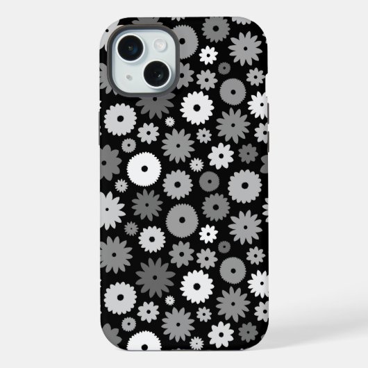 Fleurs monochromes à motif répétitif (Verso)