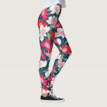 Fleurs Motif de Cosmos Roses peintes à la main<br><div class="desc">Revenez dans ces leggings super amusants avec un motif de fleurs Cosmos rose rouge et blanc. Parfait pour un événement spécial,  entraînement à la salle de gym,  fête du jardin ou festival.</div>