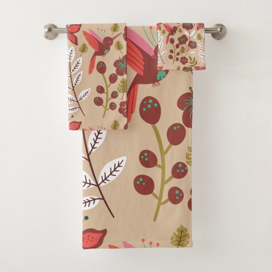 Fleurs motifs florales sans soudure, oiseaux, papi (En situation)