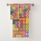 Fleurs Motifs Patchwork Polka Dot Stripe (En situation)