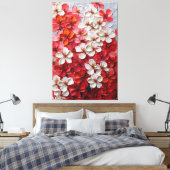 Fleurs multicolores en impasto sur toile (Insitu(Chambre))