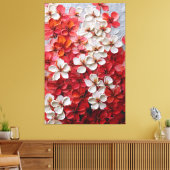 Fleurs multicolores en impasto sur toile (Insitu(Salon))