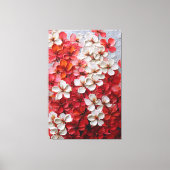 Fleurs multicolores en impasto sur toile (Recto)