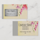 fleurs naturelles carte de visite personnalisé dou (Devant / Derrière)