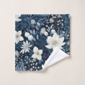 Fleurs neige hivernales (Gant de toilette)