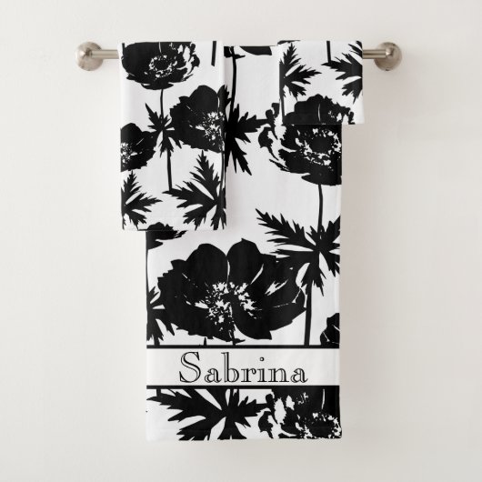Fleurs noires, blanc, Monochrome (En situation)