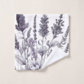 Fleurs noires et blanches (Gant de toilette)