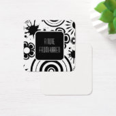 Fleurs noires et blanches, éclaboussures et anneau (Bureau)