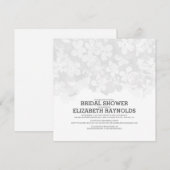 Fleurs Noires Et Blanches Invitations De Douche Nu (Devant / Derrière)