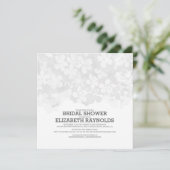 Fleurs Noires Et Blanches Invitations De Douche Nu (Debout devant)