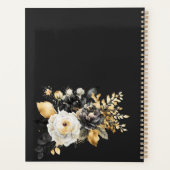 Fleurs noires et blanches sur fond doré (Dos)